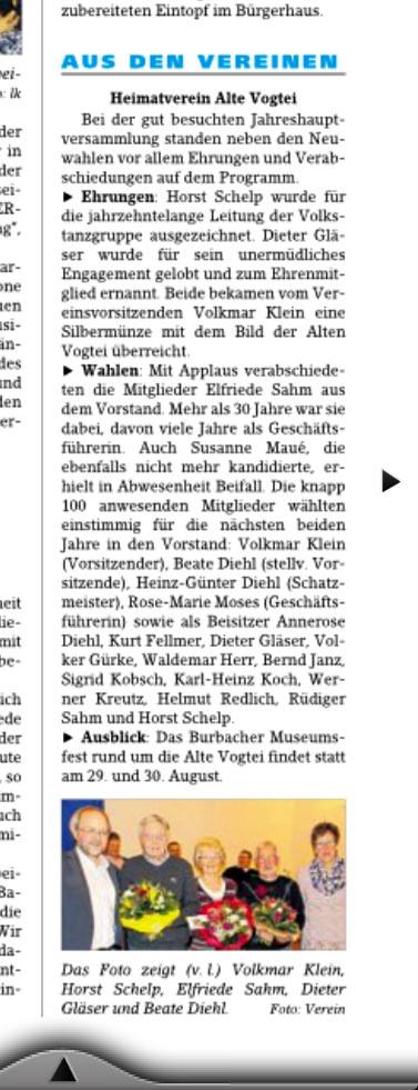 Ausschnitt Siegener Zeitung