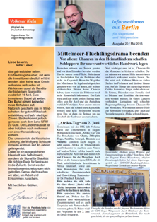 Infos aus Berlin von Volkmar Klein